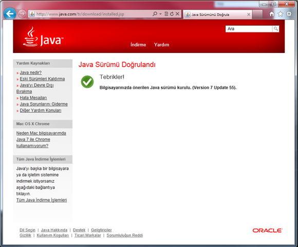 Java açılmıyor Google Chrome Çözüm! 